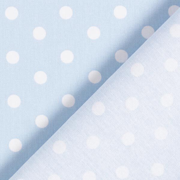 popeline di cotone grandi pois – azzurro/bianco, image number 6