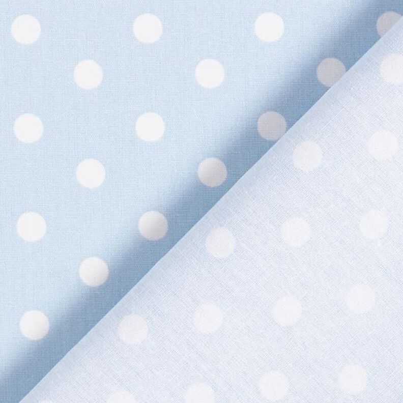 popeline di cotone grandi pois – azzurro/bianco,  image number 6