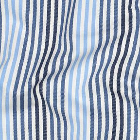denim Misto cotone righe | Poppy Fabrics – colore blu jeans/bianco lana, 