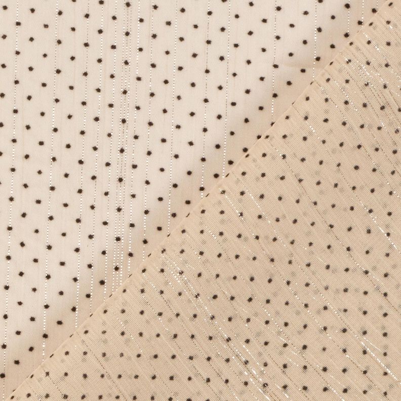 Righe con righe glitterate e pois – beige chiaro,  image number 4