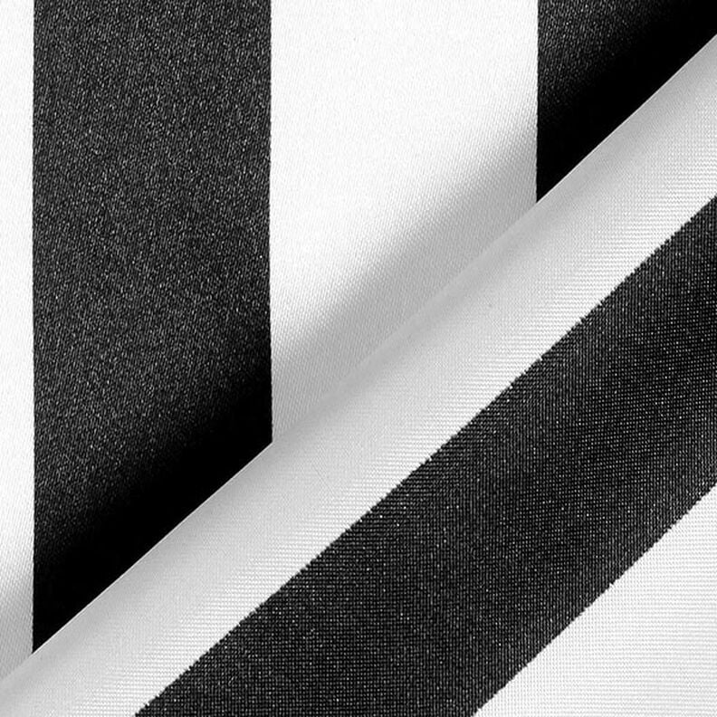 satin di poliestere, ampie righe longitudinali – nero/bianco, image number 4