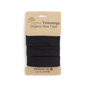 Nastro in sbieco jersey di cotone bio [3 m | 20 mm] – nero, 
