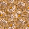 tessuto arredo mezzo panama grandi fiori – beige scuro/giallo curry,  thumbnail number 1