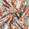 Tessuto di viscosa fiori maculati – terracotta/blu,  thumbnail number 3