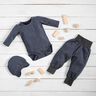 jersey di cotone Cuori con aspetto jeans stampa digitale – grigio blu/rosso fuoco,  thumbnail number 5
