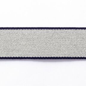 nastro gros-grain [ 3,5 cm ] – blu marino/grigio, 