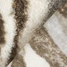 Pelliccia sintetica a righe astratte – bianco lana/talpa,  thumbnail number 4
