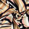 Tessuto di viscosa Linee astratte – nero/oro rosa,  thumbnail number 3