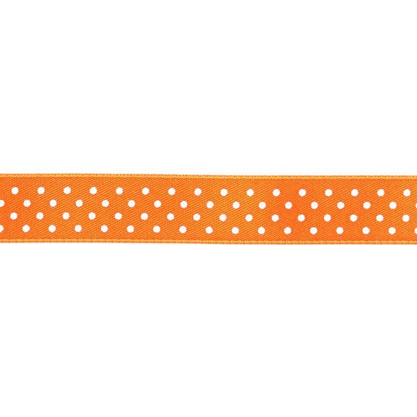 nastro in satin, pois - arancione neon/bianco, image number 1
