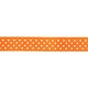 nastro in satin, pois - arancione neon/bianco,  thumbnail number 1