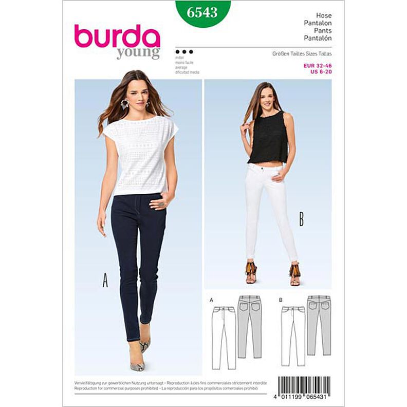 pantalone / jeans, Burda 6543,  image number 1