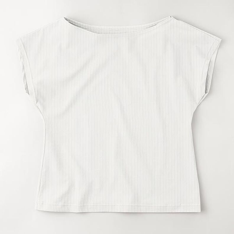 jersey a coste, tinta unita – bianco lana,  image number 7
