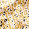 tessuto in cotone cretonne mini triangoli – rosa chiaro/giallo curry,  thumbnail number 2
