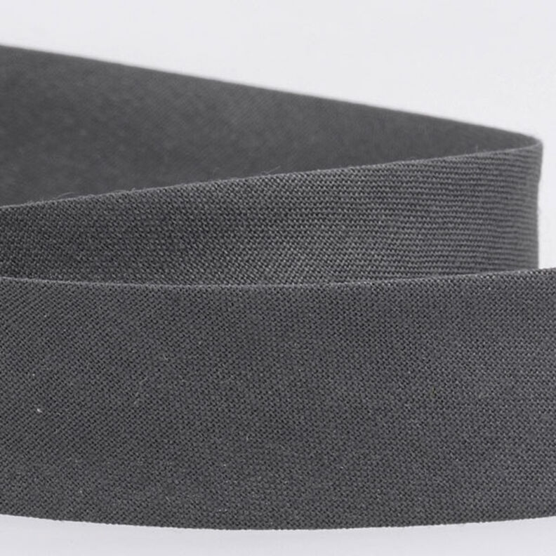 Nastro in sbieco Polycotton [20 mm] – grigio scuro,  image number 2