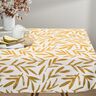 tessuto arredo mezzo panama foglie minimal – senape/naturale,  thumbnail number 7