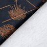 jersey di cotone Piante astratte – nero-azzurro/marrone chiaro,  thumbnail number 4