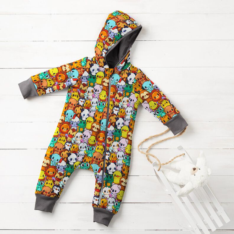 pile da montagna Simpatico serraglio di animali stampa digitale – giallo limone,  image number 5