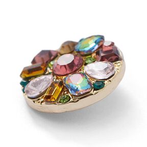 occhiello bottone in metallo con strass [ Ø20 mm ] – mix di colori, 