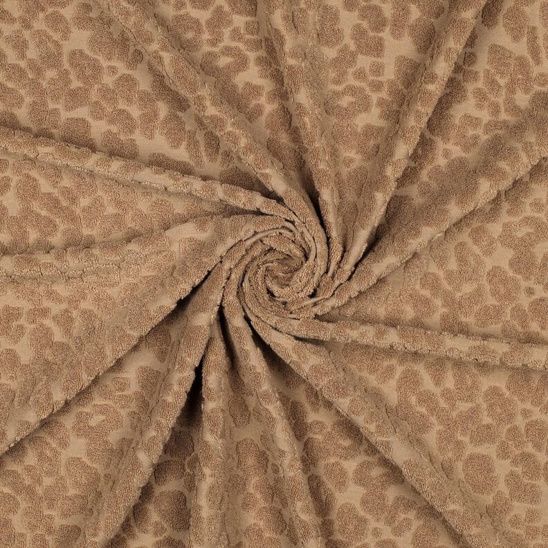 tessuto in spugna stretch leopardo  – marrone chiaro,  image number 3