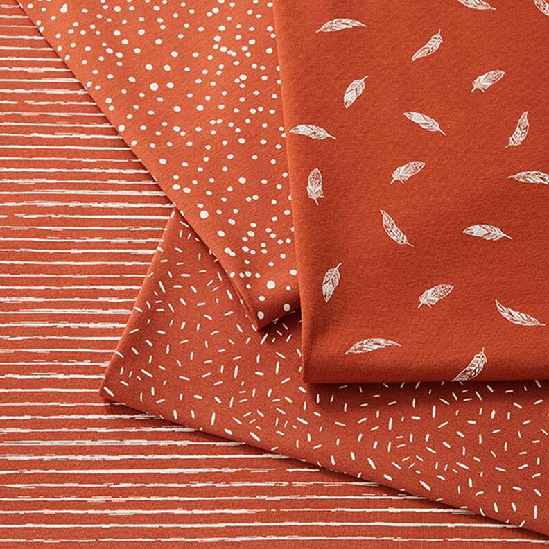 jersey di cotone, piume – terracotta,  image number 5