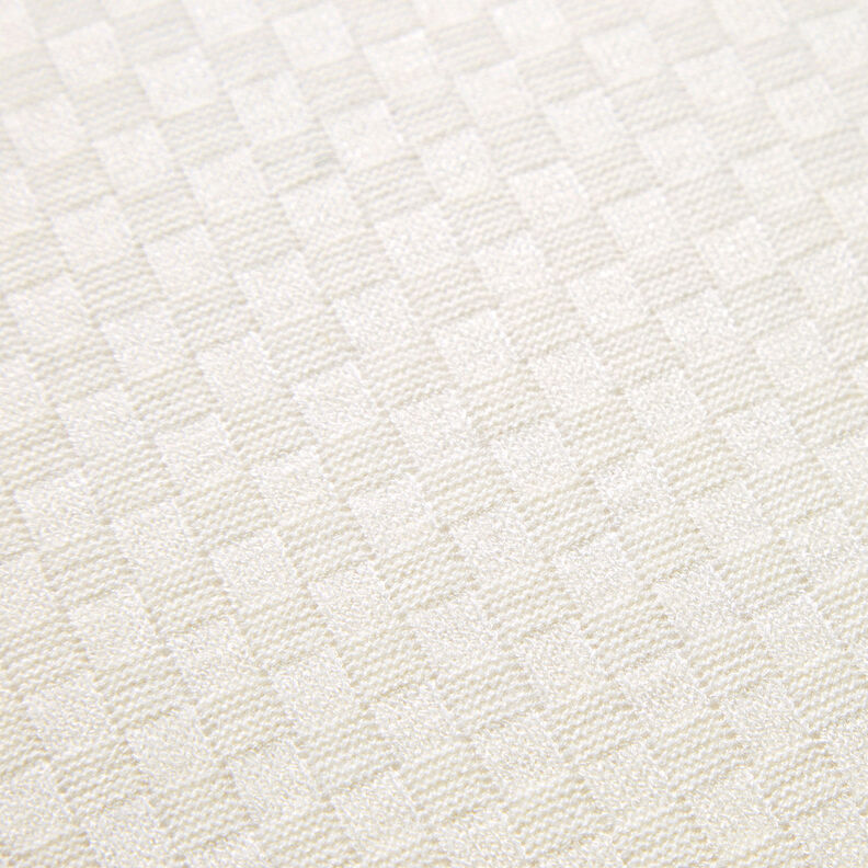 Maglia fine con quadri strutturati – bianco lana,  image number 6