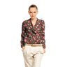 Tessuto di viscosa Fiori paisley – antracite/rosso fuoco,  thumbnail number 5