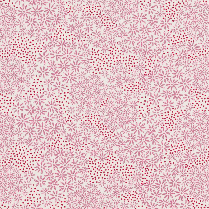 popeline di cotone Semi di fiori – bianco/violetto pastello, image number 1