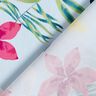 Fiori tropicali in tessuto di cotone – azzurro,  thumbnail number 5