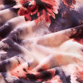 jersey di poliestere, fiori batik – arancione, 