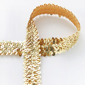 Bordo in paillettes elastiche [30 mm] – oro, 