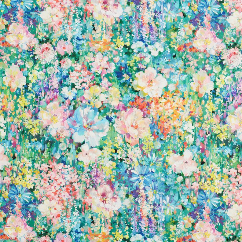 tessuto arredo tessuti canvas Quadri di fiori – verde/rosa,  image number 1