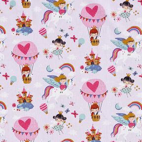 tessuto in cotone cretonne Principessa – violetto pastello, 
