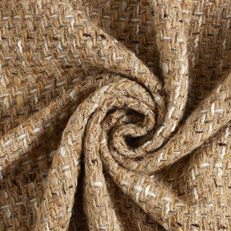 Tessuto per cappotti misto lana vergine melange – beige scuro,  image number 5