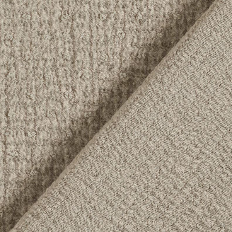 mussolina / tessuto doppio increspato dobby – beige,  image number 4