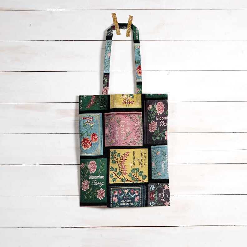 tessuto arredo gobelin Copertina del libro – nero/rosso merlot,  image number 6