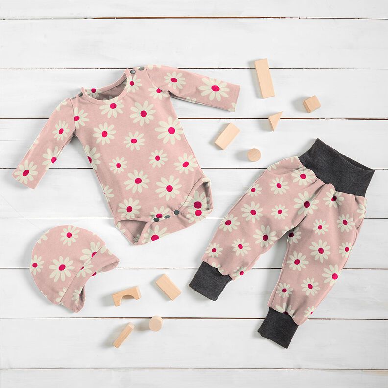 Misto cotone jersey fiorellini – rosé, image number 7