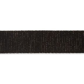 nastro gros-grain per borse [ 30 mm ] – nero/oro, 