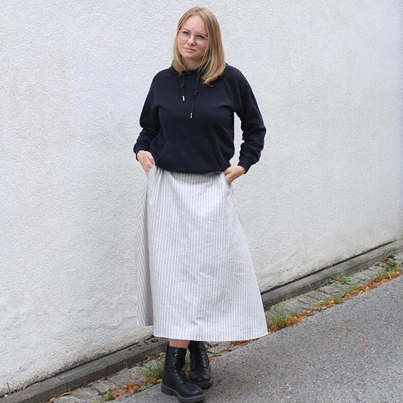 FRAU CARRY - gonna ampia con elastico in vita sul retro, Studio Schnittreif | XS - XXL,  image number 3