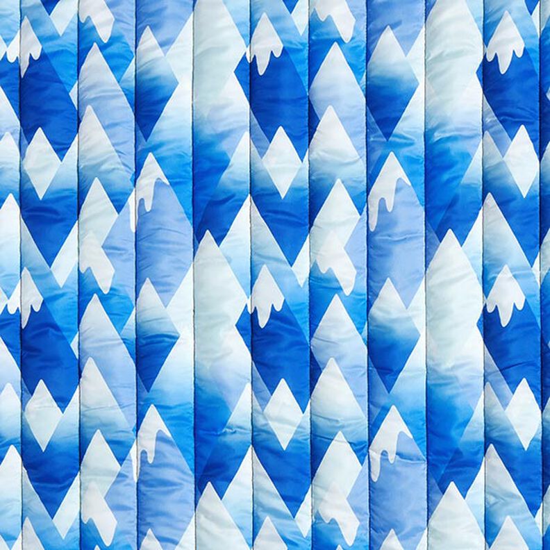 tessuto trapuntato montagne – blu reale/bianco,  image number 1