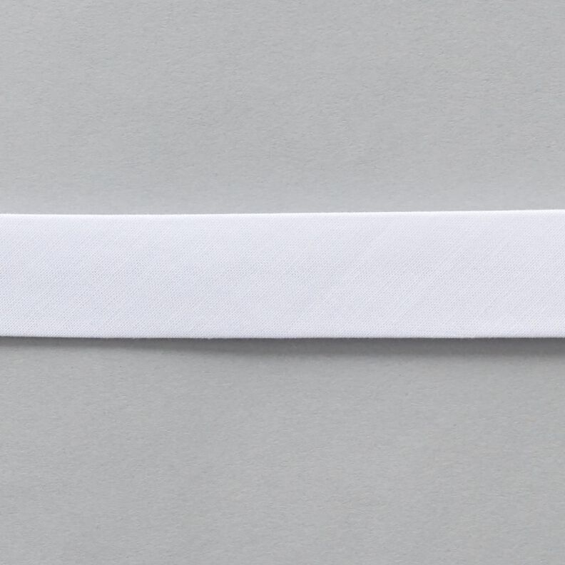 Nastro in sbieco Cotone bio [20 mm] – bianco,  image number 1