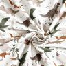 French terry, felpa estiva Dinosauri nella giungla – bianco lana,  thumbnail number 3