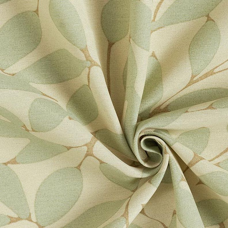 tessuto arredo tessuto canvas foglie sfumate – naturale/canna palustre,  image number 3