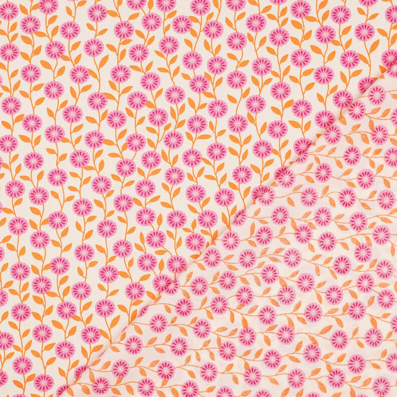 popeline di cotone Fiorellini estivi | Poppy Fabrics – rosa/crema,  image number 4