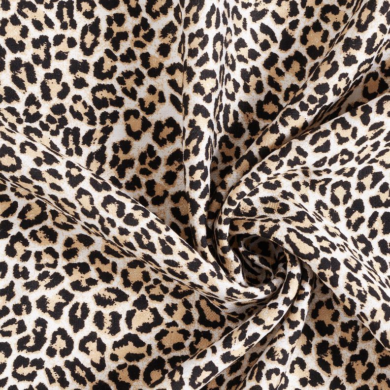 Tessuto misto viscosa con stampa leopardata – beige,  image number 3