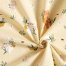 popeline di cotone Animali che raccolgono fiori – giallo vaniglia,  thumbnail number 3