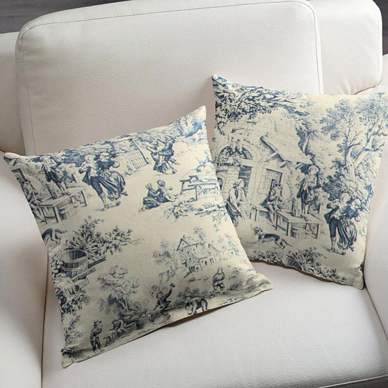 Toile de Jouy – blu acciaio,  image number 5