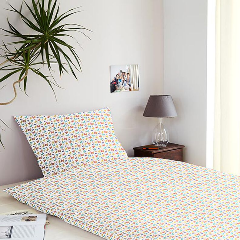 tessuto arredo satin di cotone farfalle,  image number 6