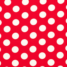 tessuto increspato pois [2,5 cm] – rosso, 