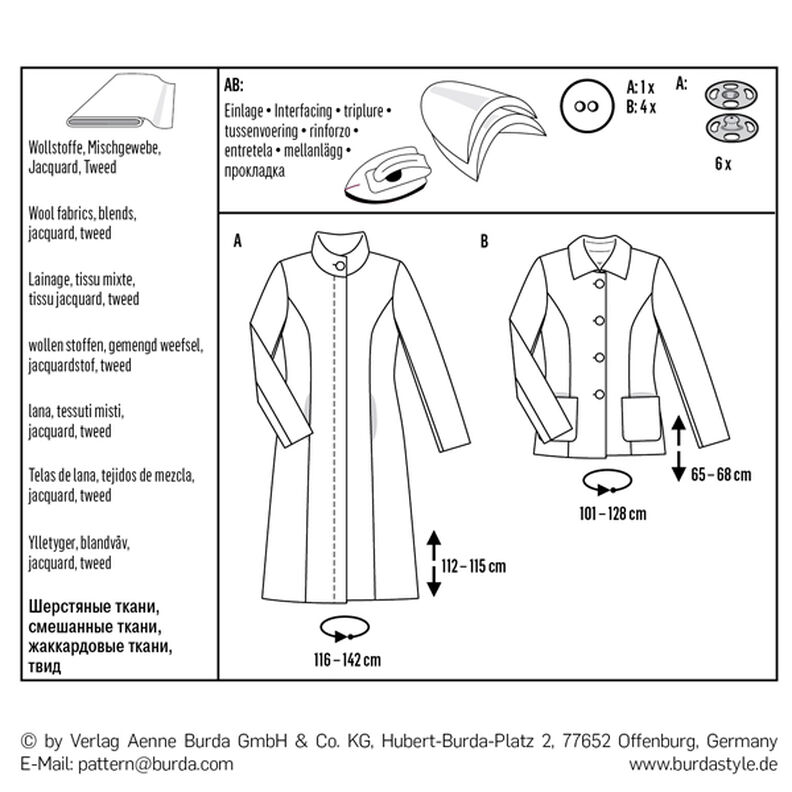 cappotto | giacca, Burda 6461 | 34 - 46,  image number 5