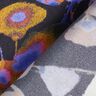 Tessuto di viscosa Fiori ad acquerello Cupro – nero/lilla bluastro,  thumbnail number 4